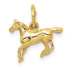 Real 10kt Yellow Gold Polished Horse Charm