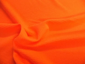 Bullet Textured Liverpool Fabric 4 way Stretch Electric Orange Q51 - Picture 1 of 1