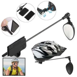 MTB Bicycle Helmet Rearview Mirror Bike Cycling Riding Rear View Safety Mirrors - Picture 1 of 12