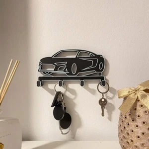 Schlüsselbrett, Schlüsselhalter, Auto, Audi R8, Geschenk, Versch. Farben, 3D - Bild 1 von 4