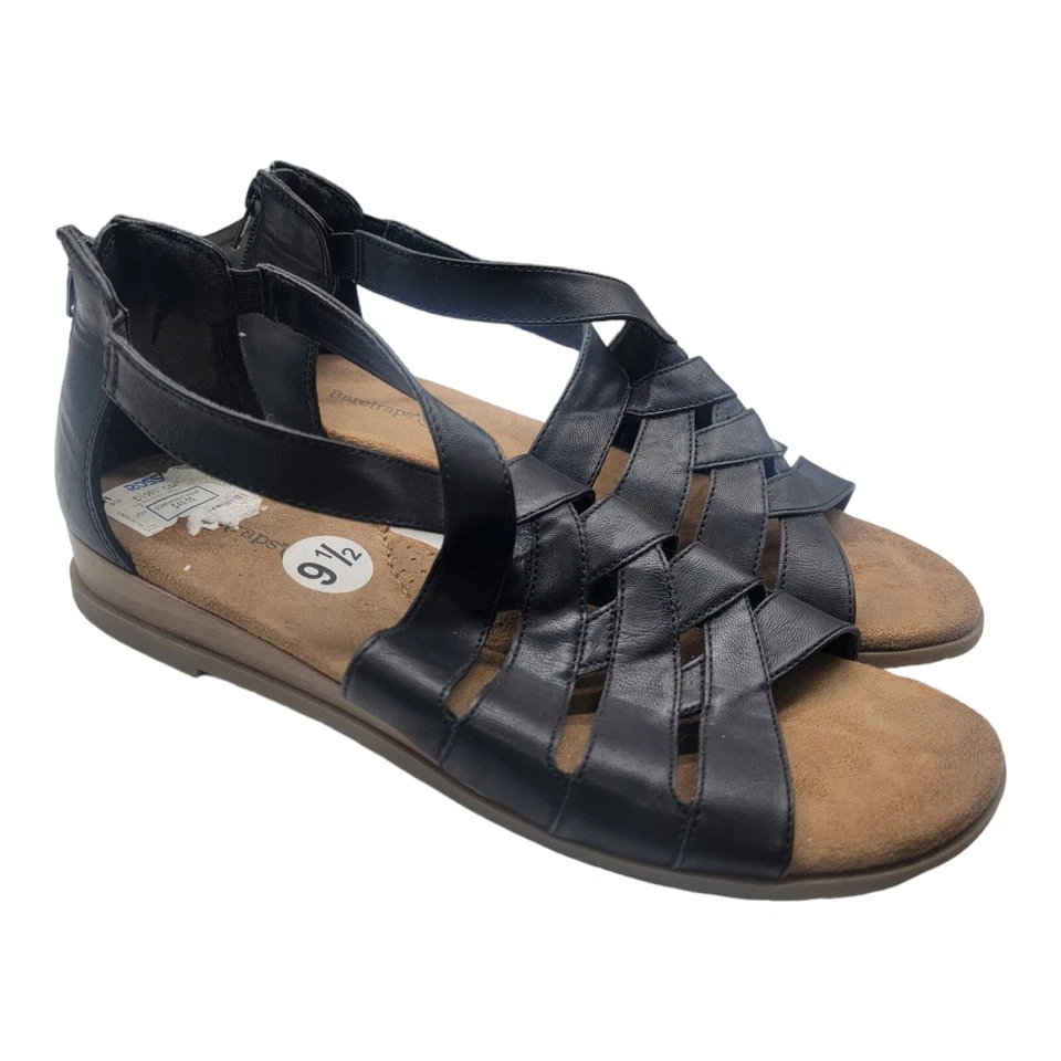 BareTraps Shoes Women Size 9.5 Black Stretch Sandals Vacation Beach Summer  - Image 1 of 4