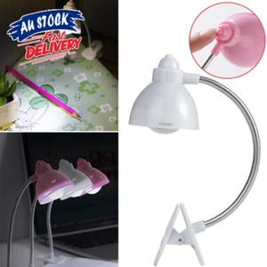 Clip-on Reading Light Flexible Study Desk LED Clamp beside Bed Table Laptop Lamp - Picture 1 of 15