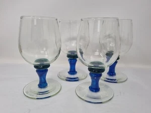 Set 4 x Art Glass Wine Drinking Glasses Peter Smith 96 Signed Caithness Interest - Picture 1 of 13