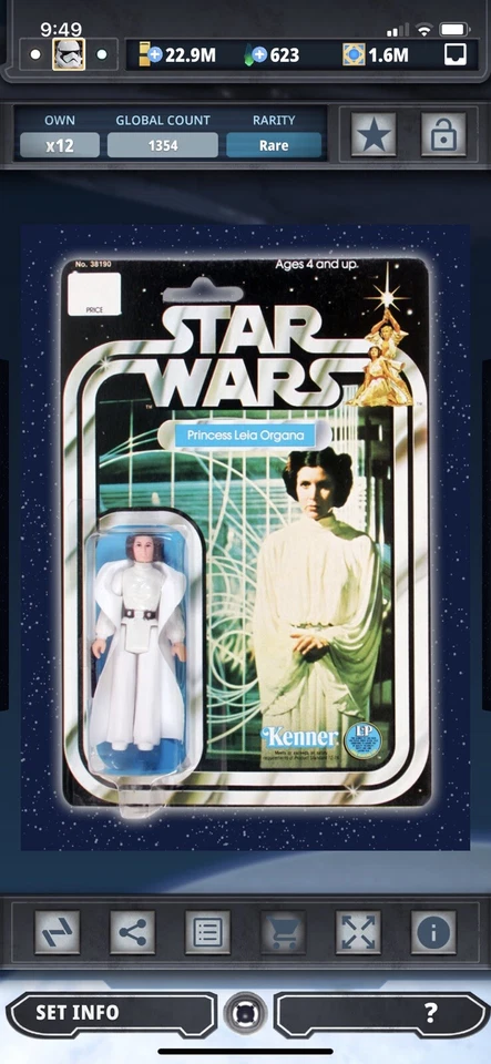 Topps Star Wars Digital Card Trader Leia Hasbro/Kenner Action Figure Award - Image 1 of 1
