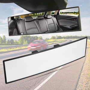 JOYTUTUS Rear View Mirror, Universal 11.81 Inch Panoramic Convex Rearview Mir... - Picture 1 of 12