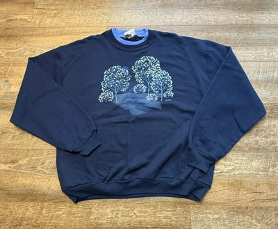 Sudadera Vintage Años 90 Nueva Con Etiquetas Morning Sun Tree Brillante Mujer Talla Grande Foto 1 de 4