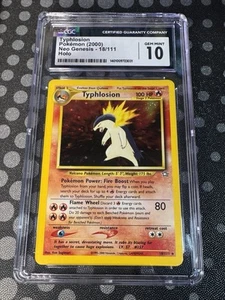 CGC 10 GEM MINT Typhlosion 2000 Neo Genesis 18/111 Holo Pokemon Card - Picture 1 of 2