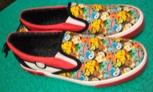 NWT Pokemon Slip On Shoes Boys Size 6 Youth Pikachu Multicolor - Picture 1 of 6