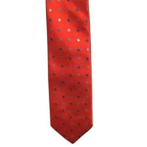 Herren Perizzi rot blau gepunktet Krawatte schmutzabweisend 62" lang - Bild 1 von 6