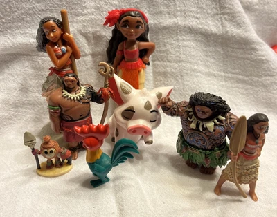 Mini Disney Moana Action Figures Lot Of  8 - Image 1 of 4
