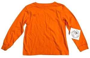 Mustard & Ketchup Kids T-Shirt XS 3/4 Orange Long Sleeve Crew Neck School Play - Picture 1 of 5