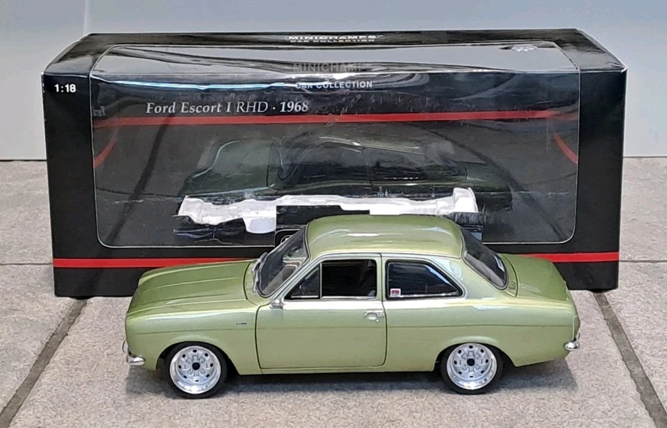 CUSTOM MODIFIED 1:18 SCALE MINICHAMPS 1971 FORD ESCORT Mk.1 1300L MODEL CAR - Image 1 of 4