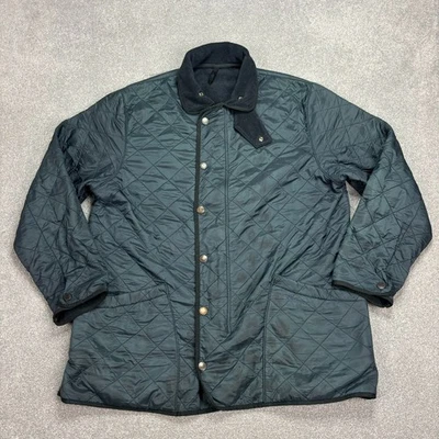 Barbour Jacket Adult Large Blue Quilted Hunting Country Field Lined Coat Mens - Image 1 of 4