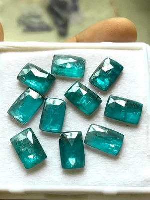 Cianita Corte Rosa 12x8 mm Para Joyería, Cojín Suelto Forma Verde Color Cianita Foto 1 de 4