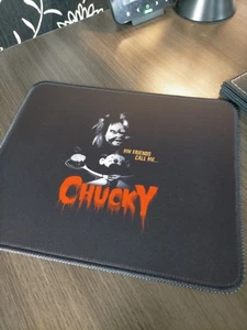 RARE Chucky Mouse Pad Smooth Surface Mat Stitch Black NonSlip Rubber Base - Photo 1/3