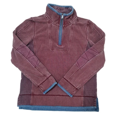 Fat Face Airlie Suéter Para Hombres S Rojo Russet Pana Cuello 1/4 Cremallera ... - Imagen 1 de 4