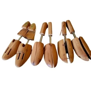 Mens Size Small Cedar Wood Shoe Stretchers Set of 3 - Picture 1 of 16