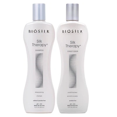 BioSilk Silk Therapy Conditioner, 12 oz and BioSilk Silk Therapy Shampoo, 12oz - Image 1 of 4