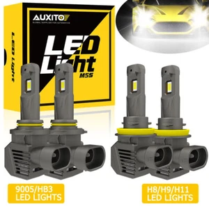 AUXITO H11 9005 LED Headlight for Dodge Ram 1500 2500 3500 2009-2022 Hi Low Beam - Picture 1 of 12