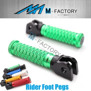 M-Grip Billet Front Rider Footpegs Fit Kawasaki ZRX 1200 / S / R 02-09 - Picture 1 of 15
