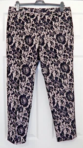 NEU MIT ETIKETT NEXT DAMENHOSE MIT SPITZENDRUCK GRÖSSE 14R NEU PARTY URLAUB ELEGANTE HOSE NUDE - Bild 1 von 12