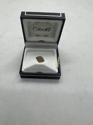 Vintage Colibri of London Gold plated Mens Tie Pin Tac Genuine Diamond Old Stock - Image 1 of 4