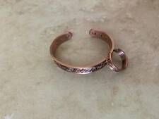 Nice Copper Magnetic Bracelet and Ring Set Balance Power Healing Arthritis Pain