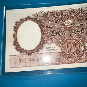 See Photos. 1967 ARGENTINA 100 PESOS - Picture 1 of 6