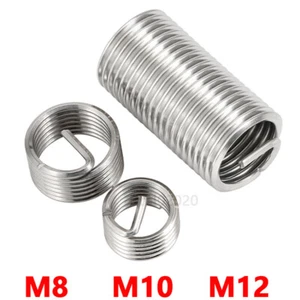 M8 M10 M12 Helicoil Wire Thread Repair Inserts Thread A2 Stainless Steel DIN8140 - Picture 1 of 5