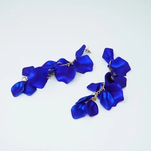 Pendientes colgantes de 5" premium elegantes contorno azul joyería de moda - Imagen 1 de 5