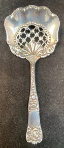 Hamilton & Diesinger Sterling Silver Roses Bon Bon Spoon / Nut Scoop No Monogram - Picture 1 of 9