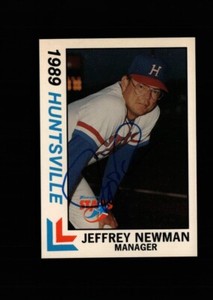 Jeff Newman 1989 Best Huntsville Stars authentic autographed card