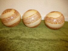 3 x French art deco glass ceiling light shades
