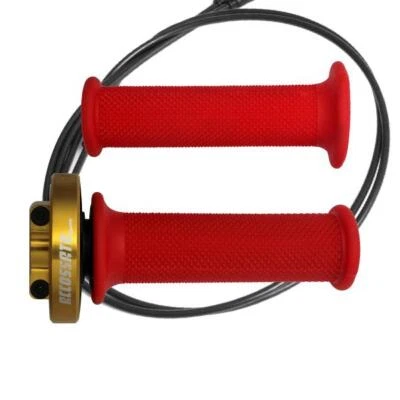 Accossato gold quick throttle control grips red Kawasaki Ninja 400 2018-2019 - Image 1 of 4