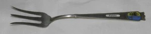 Antike 800 Silber KFK Germany Olive oder Gurke oder Austerngabel ESSEN Emaille - Bild 1 von 3