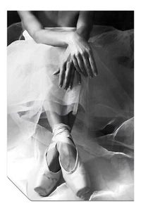 Elegante póster artístico de bailarina en blanco y negro arte de pared decoración del hogar - Imagen 1 de 4