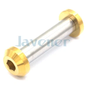 M6x33mm Golden GR5 Titanium Bolts & Rod Nut For Bike Rear Suspension - Picture 1 of 8