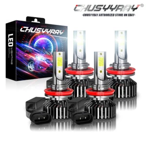 For Freightliner Cascadia 2008-2016 -4x LED Headlight high low beam Bulbs 6000K - Foto 1 di 12