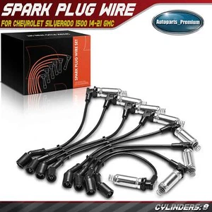 8x Spark Plug Wire Set for Chevrolet Silverado 1500 14-21 GMC Sierra Cadillac - Picture 1 of 9