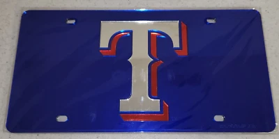 Texas Rangers MLB Laser Tag License Plate WinCraft - Image 1 of 2