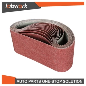 Labwork Aluminium Oxide Sander Sanding Belts 15 Pack Mix 4" x 24" 40 80 120 Grit - Picture 1 of 16