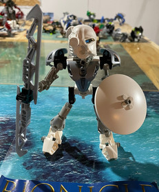 LEGO Bionicle Toa Nuva Kopaka Nuva 8571 (2002) w/ Instructions & Comic, no can