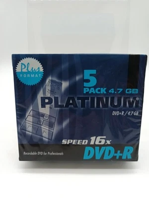 Platinum - DVD+R - 4,7gb - Rohlinge - 5 Stk - Jewelcase - NEU - Bild 1 von 4