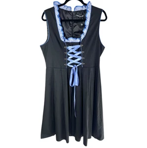 Vestido Escarlata Oscuridad Mujer Talla XL Negro Azul Bávaro Oktoberfest Gótico NUEVO - Imagen 1 de 11