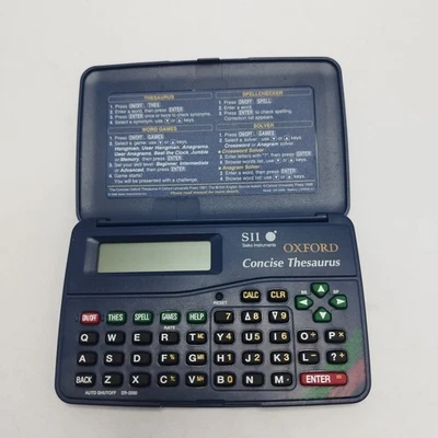 Seiko ER-2000 Concise Oxford Thesaurus Personal Handheld Spellchecker Calculator - Image 1 of 4