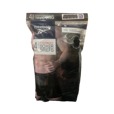 Reebok Men's Speedwick Stretch Performance Boxer Brief, 4 Pack (Black,XXL 44-46) - Image 1 of 2