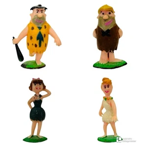 Vintage 1960er Marx Tinykins Feuersteine 4 Stück Fred Wilma Barney Betty Miniaturen - Bild 1 von 12