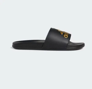 Adidas - Adilette Comfort Slides Black/Gold (M12/W13) - Picture 1 of 9