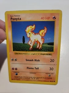 Ponyta 60/102 1st Edition Base Set Shadowless Common 1999 Pokemon Vintage Lp - Picture 1 of 2