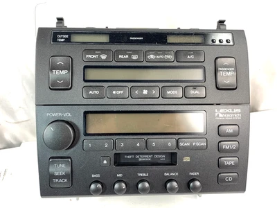 98-00 Lexus LS400 Front AC Heater Climate Control Radio AM FM CD Cassette OEM - Image 1 of 4